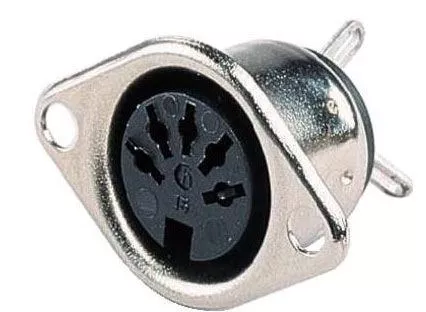 Konektor DIN 5-kolík pětikolík zásuvka zdířka na panel, 180°, samice