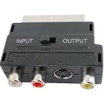 Konektor-redukce SCART vidlice/IN+OUT/3x CINCH+S VHS zdířky