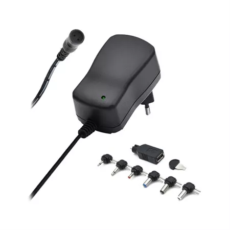 Nastavitelný pulsní zdroj 3-12V/1000mA, USB, Jack 2,5mm; Jack 3,5mm; 3,5 x 1,35mm; 5 x 2,1mm; 5,5 x 1,5mm; 5,5 x 2,5mm Geti