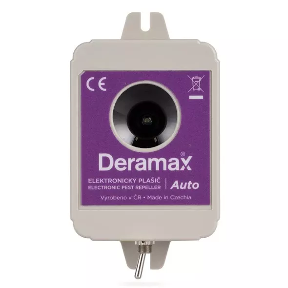 Odpuzovač, plašič kun do auta ultrazvukový Deramax, Napájení 9V baterie (6F22), PROFI, přenosný