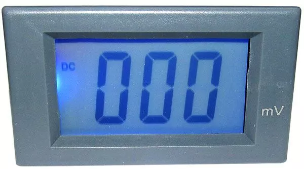 Panelové měřidlo voltmetr 1-999mV DC. Rozlišení: 1mV