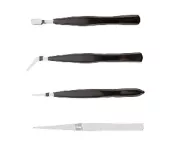 Pinzety sada set 4ks, pinzeta z antimagnetické nerezové oceli, - zahnutá špičatá - rovná špičatá - plochá - samopřídržná