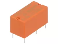 RELÉ PE014012 cívka 12V DC, 1x přepínací kontakt 5A/250V AC, 5A/30V DC, rozměry 20x10x10mm