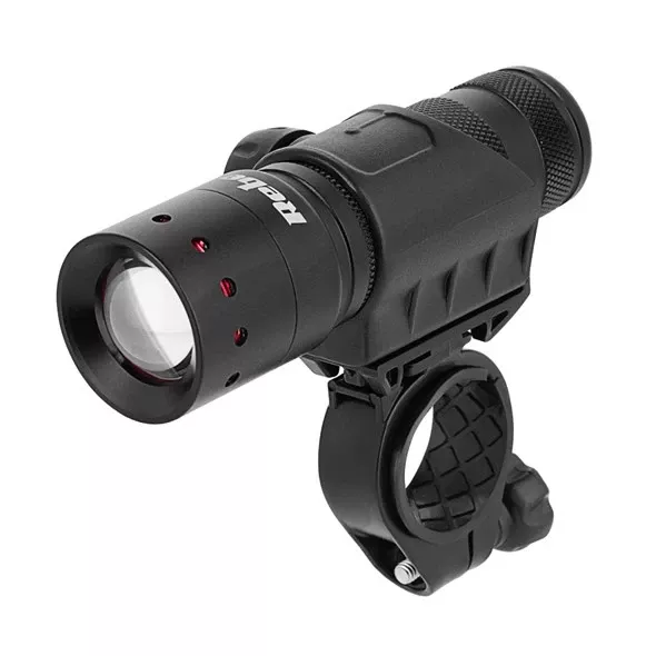 Svítilna na kolo REBEL URZ0900 přední, bílé světlo, LED 3 W Cree, 180 lm, viditelnost 50m, odolné tělo, 3xAAA baterie