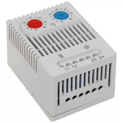 Dvojitý BiMetalový termostat Z011 (NO+NC), 0 až +60°C/10A, montáž na DIN lištu