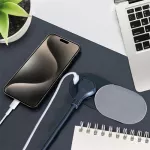 Zásuvka 1x 230V AC výsuvný blok zásuvek, SOLIGHT 1z + USB A+C 20W PD vestavná zásuvka s posuvným víčkem, 2m, stříbrná, stříbrný, design, blok do kuchyně apod.