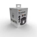 Zásuvka SOLIGHT 4x 230V AC vícenásobná, Výsuvný blok, kulatý, stříbrná