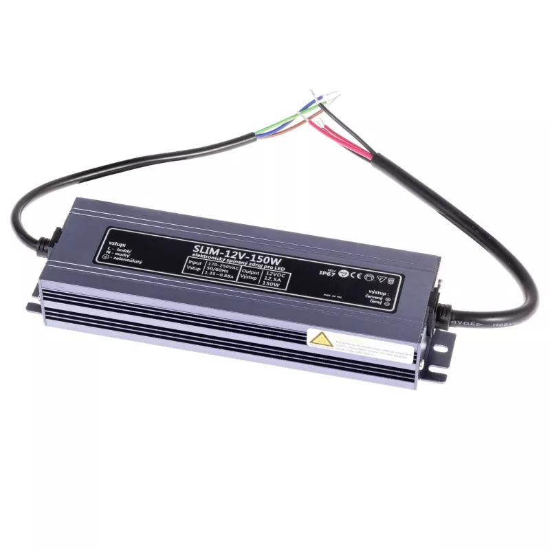 Zdroj spínaný (trafo) pro LED pásky 12V/150W/12,5A voděodolný IP67