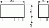 RELÉ 12VDC-8A RT-424F 2 x přepínací kontakt 8A,12V DC, bistabilní