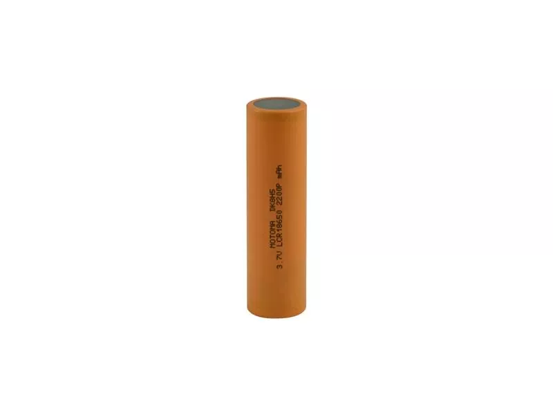 Baterie-akumulátor Lithiová nabíjecí článek MOTOMA Li-Ion ICR18650 3,7V/2200mAh 5C, @18x68mm. Bez ochranného obvodu.