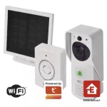 GoSmart EMOS IP-09D domovní bezdr. bateriový videozvonek s WiFi a solárím panelem