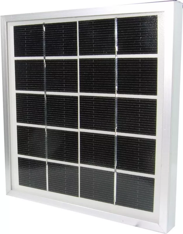 Fotovoltaický polykrystalický solární článek, panel 6V/2W, 330mA, rozměry 135x110x16mm