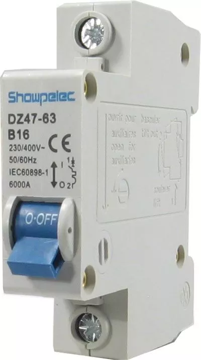 Jistič DZ47-63 230V/16A/B 1-fázový na DIN lištu