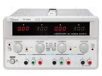 Laboratorní zdroj stolní TP-2305D-3 plynule regulovatelný 2×0–30V/2×0–5A+ 1x5V/3A LED displej