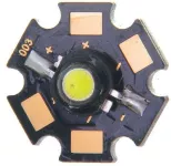 LED dioda výkonová 3W bílá 6500K čirá 180 lm IF800mA