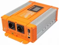 Měnič napětí Carspa PX1200-24, 24V/230V+USB 1200W čistá sinusovka. +D.O. drátové s LCD dispejem, kabel 5m