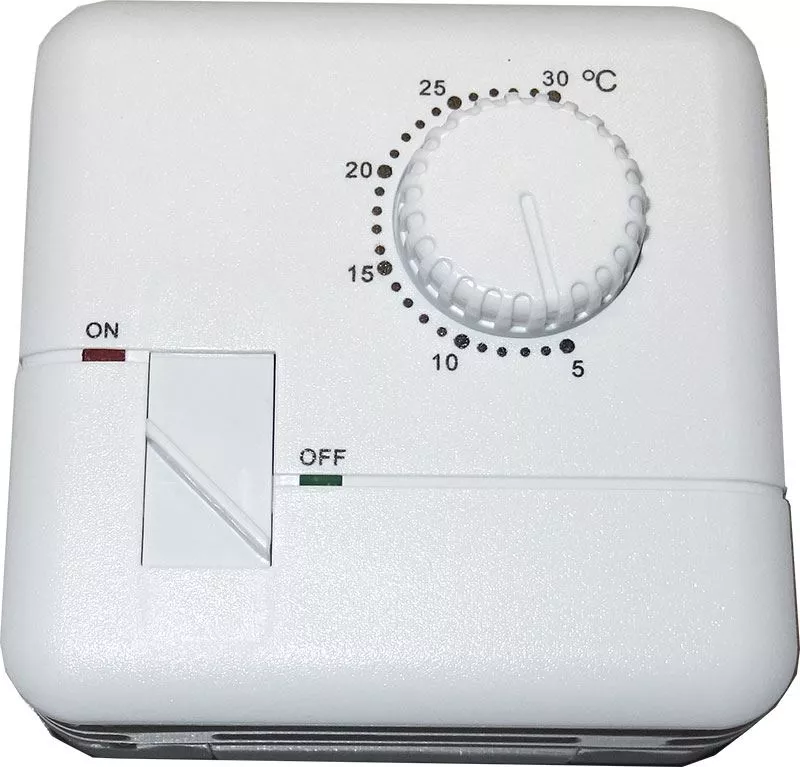 Pokojový analogový termostat TH-555(TCU-30A) s termistorem, 5 až 30°C, 230V/7A