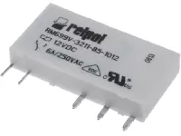 RELÉ  RM699V 12V DC 1x přepínací kontakt. Proud kontaktu 6A/250VAC, 28 x 5 x 15mm