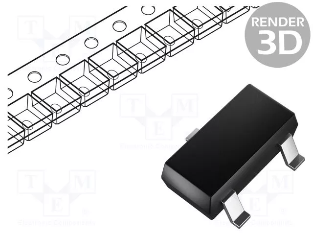 Stabilizátor pevného napětí MCP1702T-3302E/CB +3,3V, 0,25A, Low-Drop, SMD SOT23-3