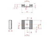 Chladič černý typ E22, pro TO220, 44x35x12mm, 10.9°C/W