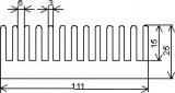 Chladič typ I11, 111x25x60mm Rth 2.7K/W