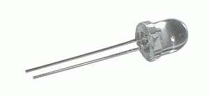 LED dioda 8mm modrá 3000mcd/20° čirá