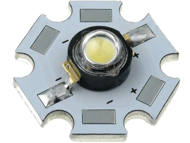 LED dioda výkonová 3W teplá bílá čirá 150 lm IF700mA, 470 lm