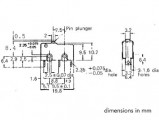 Mikrospínač 5A 250V bez páčky, 10.6 x 19.8 x 6.4mm 