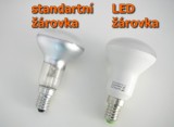 LED žárovka 230V AC S5W patice E14 úhel svitu 180°- bílá denní