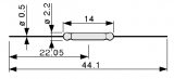 Jazýčkový kontakt KSK1A66-1020 magneticky spínaný-spínací