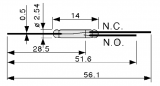 Jazýčkový kontakt KSK1C90-1520 magneticky spínaný-přepínací