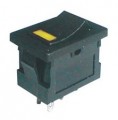 Přepínač vypinač kolébkový ON-OFF 250V/3A, 2polohy 3piny LED žlutá