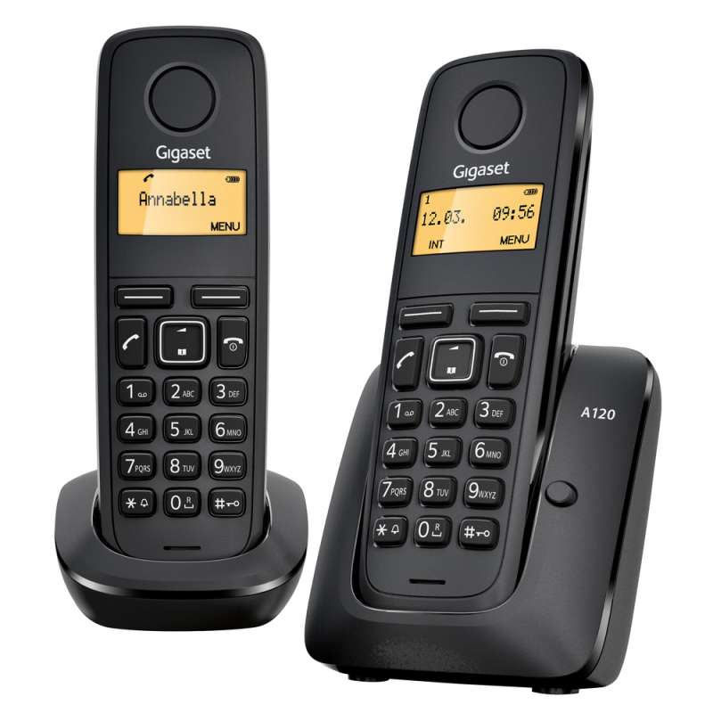 SIEMENS A120 DECT DUO set GIGASET přenosný bezdrátový telefon na pevnou linku